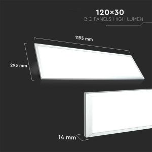 LED Panel 29W 1200x300mm A++ 120Lm/W 3000K incl Driver 6PCS/SET