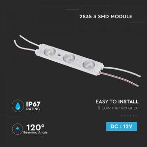 LED Module 1.5W 3LED SMD2835 3000K IP67