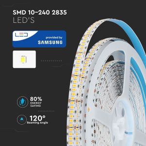 LED Strip SAMSUNG 2835 240 Leds 24V IP20 3000K CRI95+