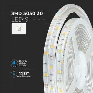 LED Strip SMD5050 - 30 LEDs 6400K IP65