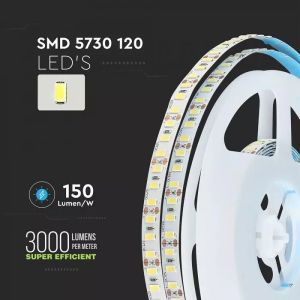 LED Strip SMD5730 - 120 LEDs High Lumen 3000K IP20