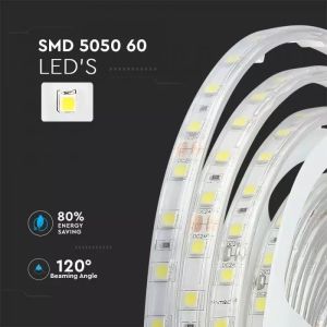 LED Strip 5050 60 Led 24V IP65 6000K