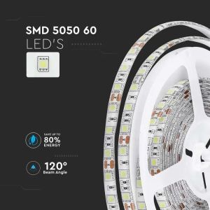 SKU 212148 LED Strip SMD5050 - 60 LEDs 6400K IP65 V-TAC