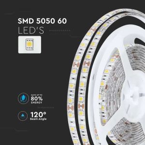 SKU 212149 LED Strip SMD5050 - 60 LEDs 3000K IP65 V-TAC