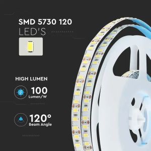 LED Strip SMD5730 - 120 LEDs High Lumen 4640K IP20