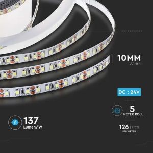 LED Strip SMD2835 - 126 LEDs 24V IP20 3000K 137LM/W