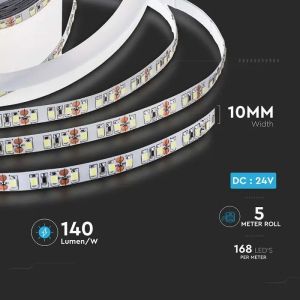 LED Strip SMD2835 - 168 LEDs 24V IP20 3000K 140LM/W