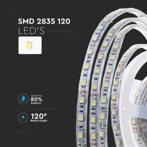 LED Strip SMD2835 - 120 LEDs 24V IP65 3000K Double PCB 10M Roll