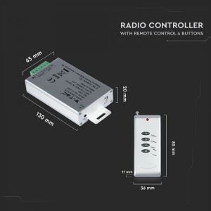 Radio Controller with Remote Control 4 Buttons