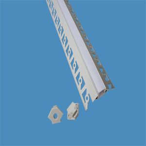 Led Strip Mounting Kit With Diffuser Aluminum Milky Gypsum Outer Corner 2000MM