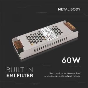 LED Power Supply 60W 12V 5A IP20 [CLONE]