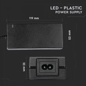 LED Power Supply - 60W 12V 5A Plastic IP44