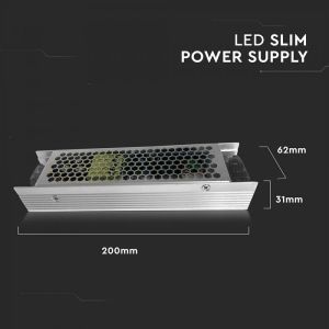 LED Slim Power Supply - 150W 12V 12.5A Metal