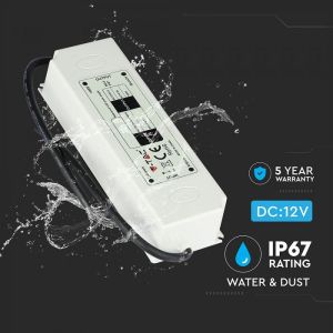 LED Plastic Slim Power Supply 100W IP67 12V