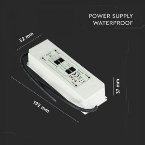 LED Plastic Slim Power Supply 100W IP67 12V