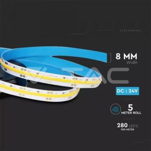 SKU 2673 LED Strip Set 280 COB IP20-3000K 10W DC24V 800LM/M / 2652 + 3264 / V-TAC