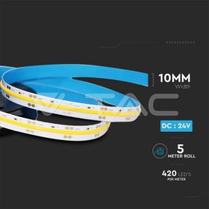 SKU 2676 LED Strip Set 512 COB IP20-3000K 12W DC24V 1000LM/M / 2667 + 3264 / V-TAC