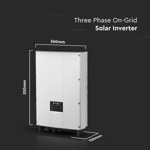 V-TAC Photovoltaic Inverter INVT Three-Phase On-Grid 5KW with LCD Display 5+5 Years Warranty IP65