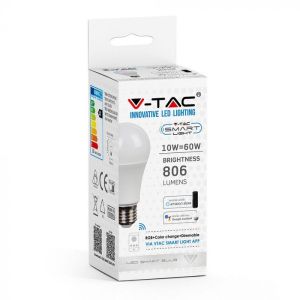 LED Bulb - 10W E27 A60 SMART WIFI RGB + WW+CW