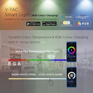 LED Bulb - 4.5W GU10 100` Plastic Milky Cover RGB + WW + CW