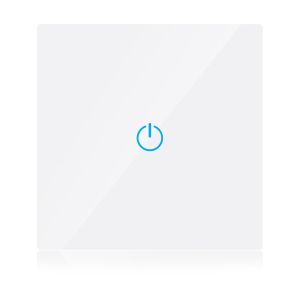 WIFI Touch 1 Way Switch Compatible With Amazon Alexa And Google Home White