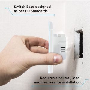 WIFI Touch 1 Way Switch Compatible With Amazon Alexa And Google Home White