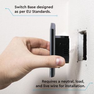 WIFI Touch 1 Way Switch Compatible With Amazon Alexa And Google Home Black