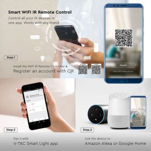 WIFI Infrared Universal Remote Control Compatible With Amazon Alexa And Google