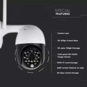 P09-18 WIFI Outdoor Camera With 8 Led Lights 3MP IP65 Dome