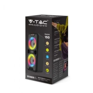 10W Rechargeable Speaker With USB & TF Card RGB 2*4inch