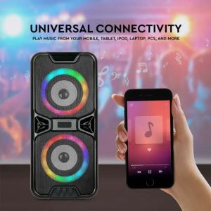 10W Rechargeable Speaker With USB & TF Card RGB 2*4inch