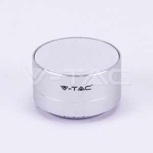 Metal Bluetooth Speaker With Mic & TF Card Slot 400mah Battery Silver