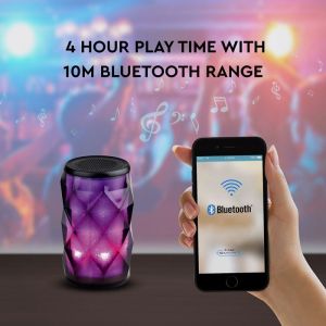 Led Light Portable Bluetooth Speaker With AUX & TF Slot TWS 1200mah Battery