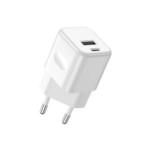 20W Charging Adapter With 1PD + 1 QC Port White