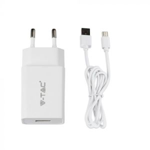 Charging Set With Travel Adapter Micro USB Cable White