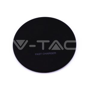 Wireless Charger 5A Fast Charging Round Black