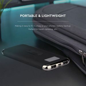 10K Mah Power Bank With Display And Wireless Charging Black