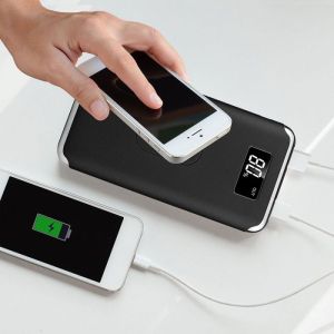 10K Mah Power Bank With Display And Wireless Charging Black