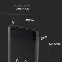 20K Mah Power Bank With Wireless Charger & Built In Micro USB Cable Black