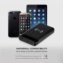 20K Mah Power Bank With Wireless Charger & Built In Micro USB Cable Black