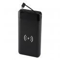 20K Mah Power Bank With Wireless Charger & Built In Micro USB Cable Black