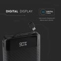 20K Mah Power Bank With Wireless Charger & Built In Micro USB Cable Black