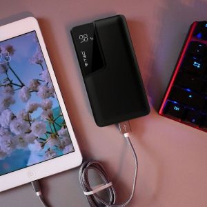 10K Mah Power Bank With Digital Display & USB Type C Black