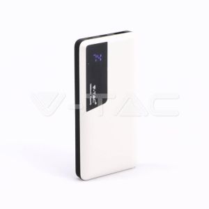 10K Mah Power Bank With Digital Display & USB Type C White