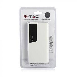 10K Mah Power Bank With Digital Display & USB Type C White