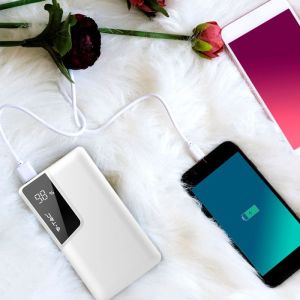 10K Mah Power Bank With Digital Display & USB Type C White