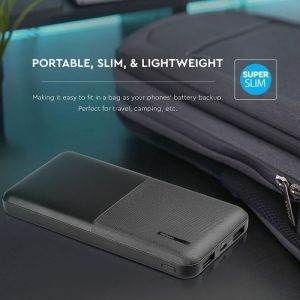 10K Mah Super Slim Power Bank Black