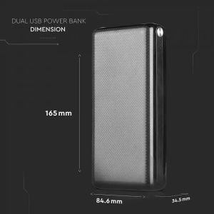 30K Mah Jumbo Powe Bank Dual USB Black