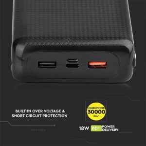 30K Mah Jumbo Powe Bank Dual USB Black