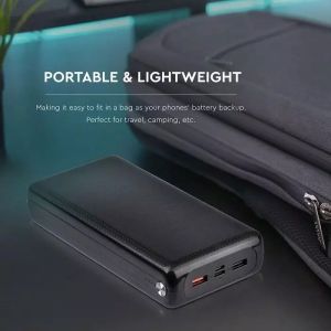 30K Mah Jumbo Powe Bank Dual USB Black